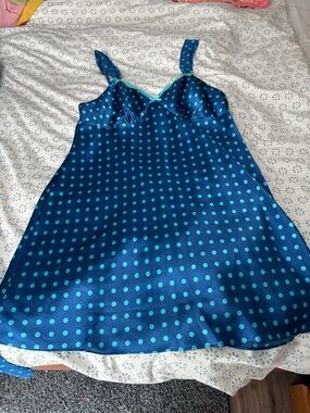 Gilligan & O'Malley Blue Polka Dot Sheer Nightdress